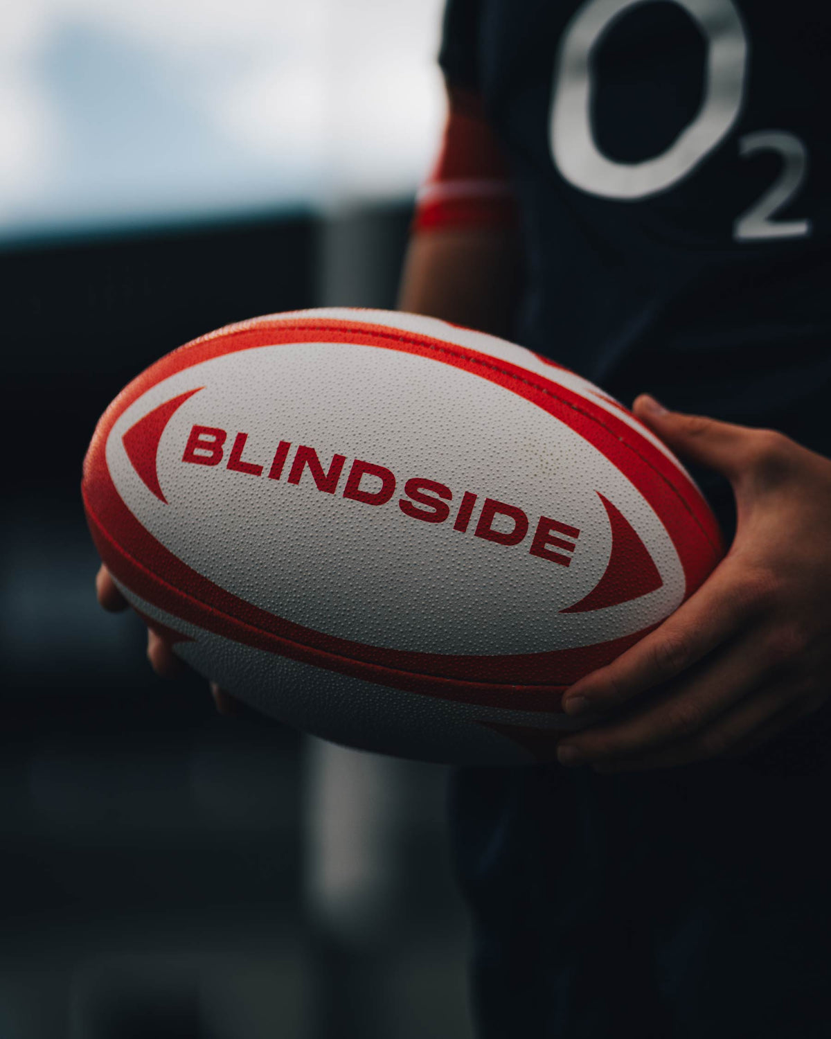 Blindside Sport Swift Training Ball — player at rugby club showing panel detail and grip